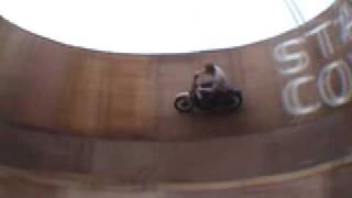 WALL OF DEATH homemade the SCOOTER did it amazing [upl. by Ettezzus]