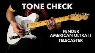 TONE CHECK Fender American Ultra II Telecaster Maple Demo  Cream City Music [upl. by Yecies420]