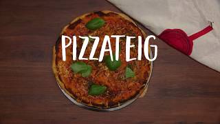 Pizzateig mit Trockenhefe  ganz einfach selber machen [upl. by Haelat]