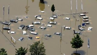 Germany floods dyke collapses near Magdeburg [upl. by Acinomad]