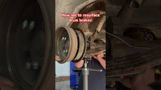 How not to resurface drum brakes mechanic cars 57chevy viralvideo funny carbrake autorepair [upl. by Trout296]