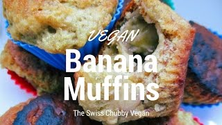 VEGAN  ♡  Muffins à la banane végétaliens  Vegan banana muffins  ♡ [upl. by Aerol]