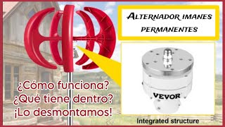 CÓMO FUNCIONA EL ALTERNADOR DE UN AEROGENERADOR ¡LO DESMONTAMOS [upl. by Helali867]