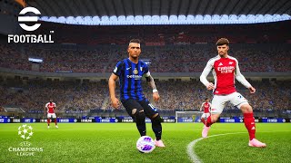 Inter Milan Vs Arsenal  Ft Saka Lautaro Martinez UEFA Champions League  Full Match  FC 24 [upl. by Fleeta501]