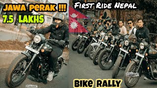 JAWA PERAK FIRST RIDE  Single Seat Bobber Bike in Nepal  Price Rs 750000 [upl. by Eigger]