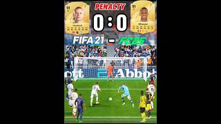 Haaland Vs Mbappe Penalty Kicks From FIFA 21 To FC 25  FIFA Evolution haalandvsmbappe shorts [upl. by Eimor]