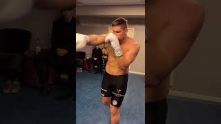 Rico Verhoeven warming up vs Levi Rigters Glory Collision 7 [upl. by Bobine]