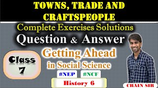 Class 7 History Chapter 6 Towns Trade and Craftspeople Question Answer  Getting Ahead in Social Sci [upl. by Ivad]