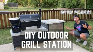 How to Build a DIY Grill Station  Outdoor Kitchen  Z Grills  Plans [upl. by Raimund387]