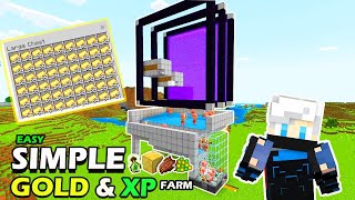 EASY 121 GOLD AND XP FARM TUTORIAL in Hindi Minecraft Bedrock MCPEXboxPS4SwitchPC [upl. by Leagiba206]