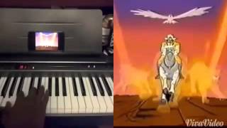 BraveStarr theme on Piano thru Google Glass [upl. by Ricker899]