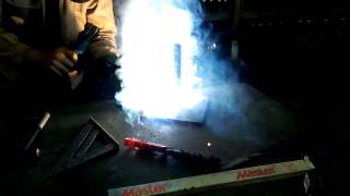 Stick Welding Galvanized Steel [upl. by Amaras90]