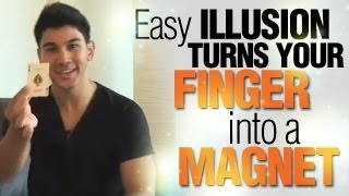 Magic Card Trick Revealed Easy Illusion Turns Your Finger Into A Magnet [upl. by Sana572]