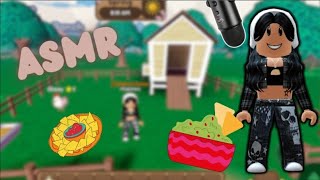 Roblox ASMR Eating Delicious ✨Nachos✨ crunchy mouth sounds 👄💤  Farm Life [upl. by Novla]