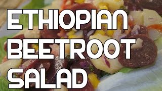 Ethiopian Beetroot amp Potato Salad Recipe  Amharic Dinich Beets Video [upl. by Sid97]