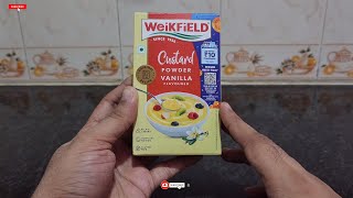 Weikfield Vanilla Flavour Custard Powder  Review [upl. by Rebmaed812]