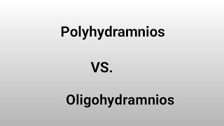 Difference between polyhydramnios amp oligohydramnios [upl. by Radloff]