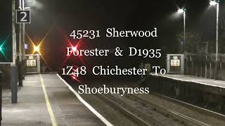 45231 Sherwood Forester amp More  Shawford 9th Dec 2022 All Info On Screen [upl. by Aihsatal]