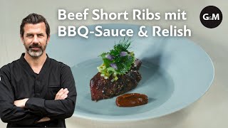 Rezept Beef Short Ribs von Andreas Caminada  GaultMillau Schweiz [upl. by Ijuy935]