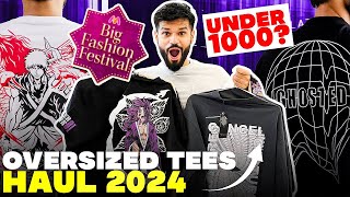 10 Oversized Tees From MYNTRA Big Fashion Festival 2024  BeYourBest Fashion by San Kalra [upl. by Alegnatal]