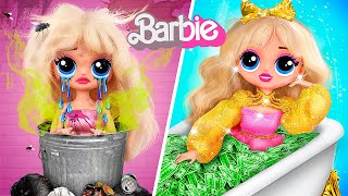 Barbie from Broke to Rich  34 DIYs for LOL Surprise [upl. by Filler]