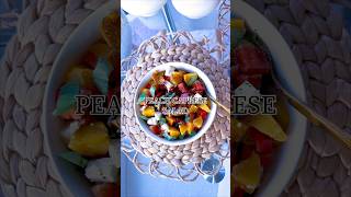 Peach Caprese Salad  EASY LIGHT DINNERSIDES [upl. by Barton190]