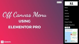 How to Build an OffCanvas Menu with Elementor Pro Popup Builder [upl. by Yenettirb596]