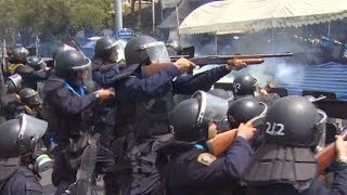 Protestors open fire on Thai security forces [upl. by Sanalda]