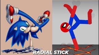 SONIC vs Stickman  Stickman Dismounting  funny and epic moments [upl. by Tybalt]