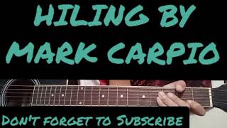 HILING BY MARK CARPIO Easy Guitar Chords Tutorial [upl. by Eaned]