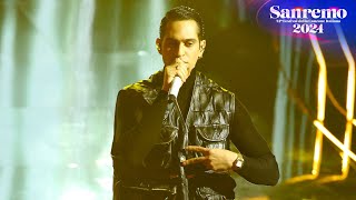 Sanremo 2024  Mahmood canta Tuta gold [upl. by Annoek]