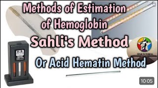 Hemoglobin method sahli’s method  acid hematin method  Shiv Paramedical classes by  ak sir [upl. by Viviane]