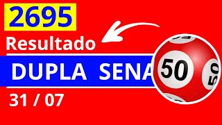 Dupla Sena de 2695  Resultado da dopla sena concurso 2695 [upl. by Florida485]