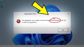 Fix The application was unable to start correctly 0xc0000005 in Windows 11  1087  Error 0xc00005 [upl. by Christin]