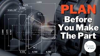 Programming a Part on a CNC Lathe using G Code Step 1 Planning [upl. by Mordy]