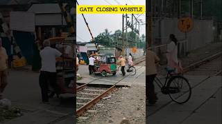 Busy Railgate Clossing Whistle 😲 indianrailways railway train virals shorts trending video [upl. by Ewens5]