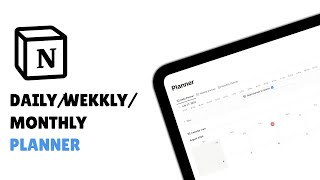 How to build Daily Weekly and Monthly planner in notion  Notion planner [upl. by Price459]