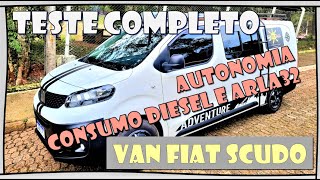 TESTE COMPLETO DE AUTONOMIA E CONSUMO FIAT SCUDO [upl. by Tterab]