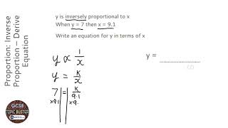 Proportion Inverse Proportion – Derive Equation Grade 6  OnMaths GCSE Maths Revision [upl. by Hobart825]