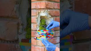 Brick wall restoration using Lego 🧱 [upl. by Cence]