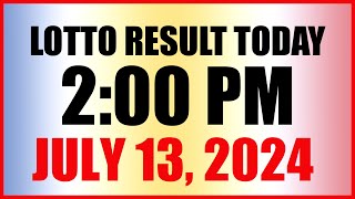 Lotto Result Today 2pm July 13 2024 Swertres Ez2 Pcso [upl. by Baram]