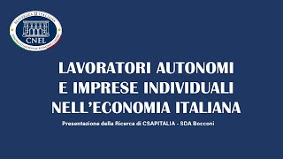 quotLavoratori autonomi e imprese individuali nelleconomia italiana” [upl. by Havstad]