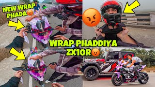 New Wrap Phaddiya😭 Zx10r Wrap Phad diya SUPERBIKE Preparation for Ladakh [upl. by Quiteri]