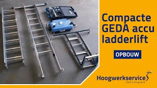 Opbouwen GEDA accu ladderlift met solar platform [upl. by Sanfourd678]