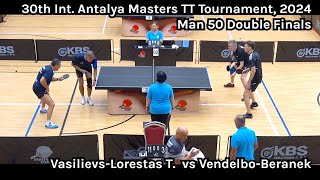 Man 50 Double Finals 30th Int Antalya Masters TT Tournament 2024 [upl. by Immanuel]