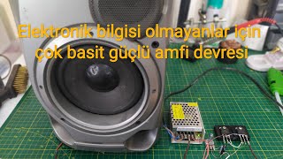 Elektronik bilgisi olmayan herkes için basit güçlü amfi devresi B688  D718 Transistor [upl. by Larret]