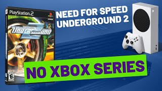 NEED FOR SPEED UNDERGROUND 2 PS2  JOGANDO NO XBOX SERIES [upl. by Einatsed]