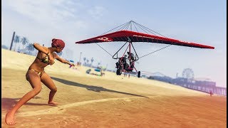 NEW quotHANG GLIDERquot TROLLING ONLINE  GTA 5 DLC Funny Moments [upl. by Annaliese868]