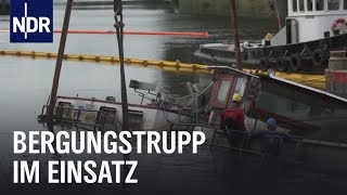 Bergung eines Binnenschiffes auf der Weser  Die Nordreportage  NDR Doku [upl. by Strenta]