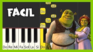 ALELUYA  Shrek  Hallelujah  PIANO FÁCIL con notas [upl. by Naiditch]